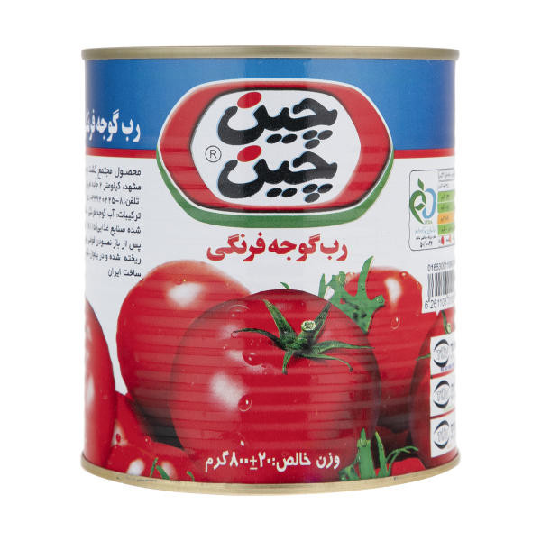 کنسرو رب گوجه فرنگی ۸۰۰ گرم چین چین