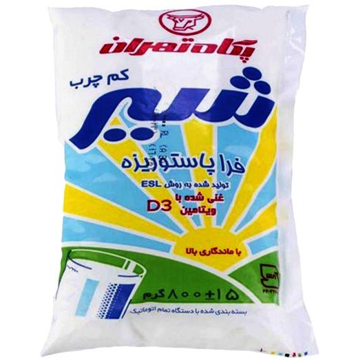 شیر کم چرب ۱/۲درصد ۸۰۰گرم پگاه