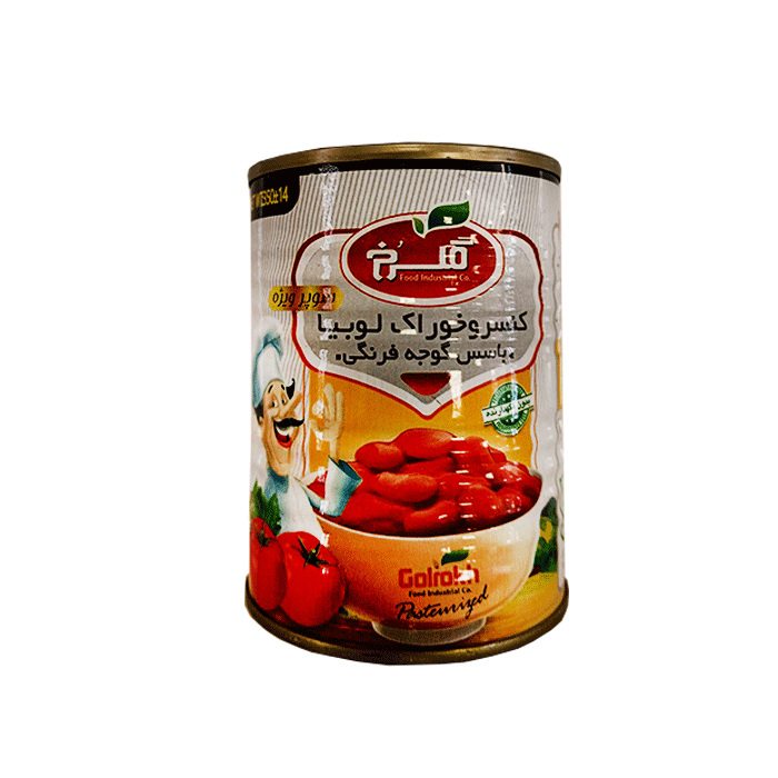 کنسرو لوبیا ساده گلرخ 