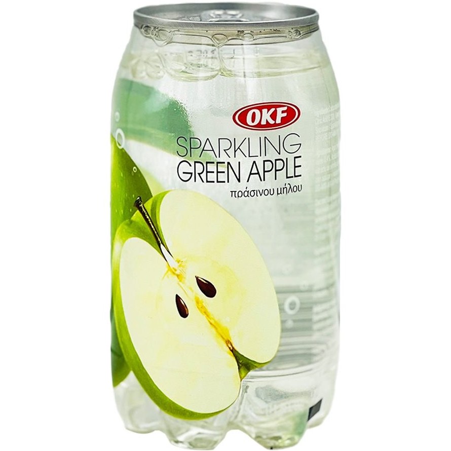 اب گاز دار با طعم سیب ۳۵۰میلی لیتر okf